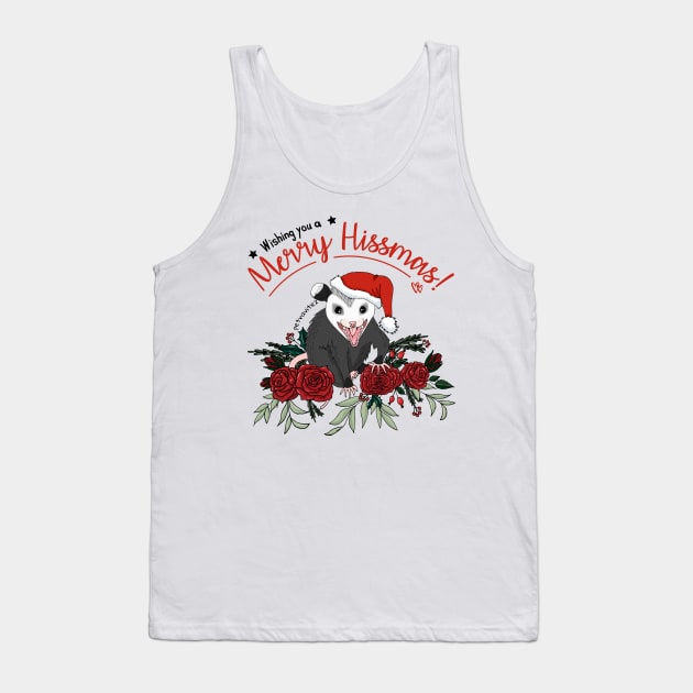 Merry Hissmas - floral christmas themed possum baby Tank Top by Petra Vitez